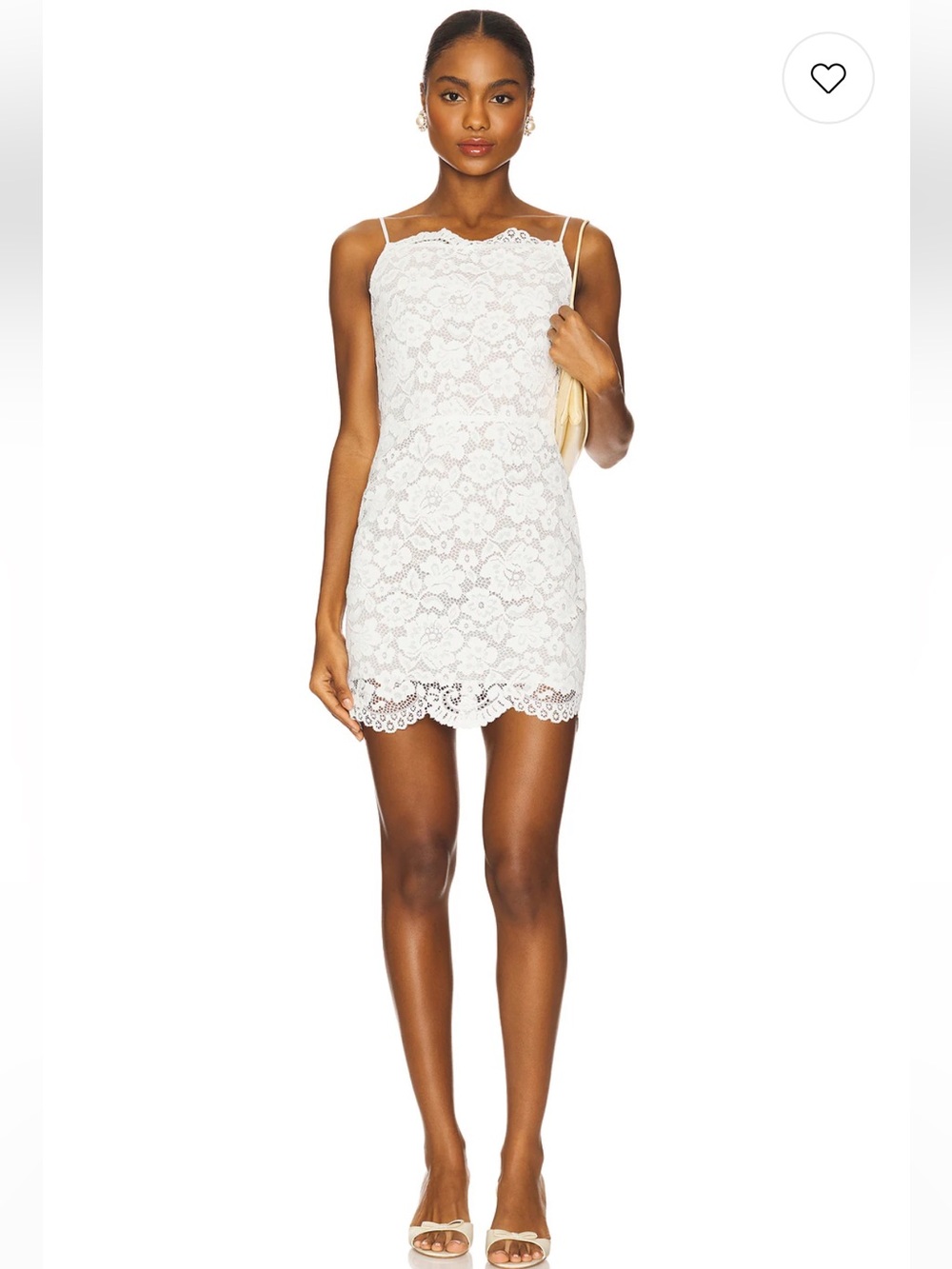 For love and lemons lakeside mini dress in white